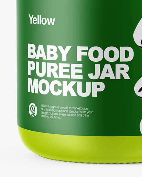 Matte Baby Food Jar Mockup