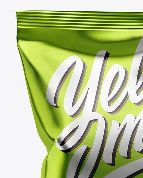 Metallic Snack Bag Mockup