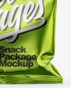 Metallic Snack Bag Mockup