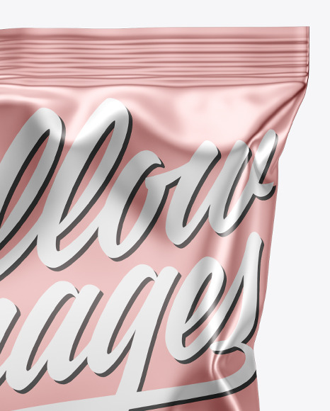 Matte Metallic Snack Package Mockup