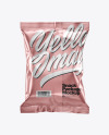 Matte Metallic Snack Package Mockup - Back View