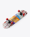 Glossy Skateboard Mockup - Halfside View