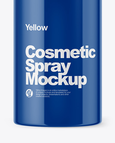 Glossy Cosmetic Spray Mockup