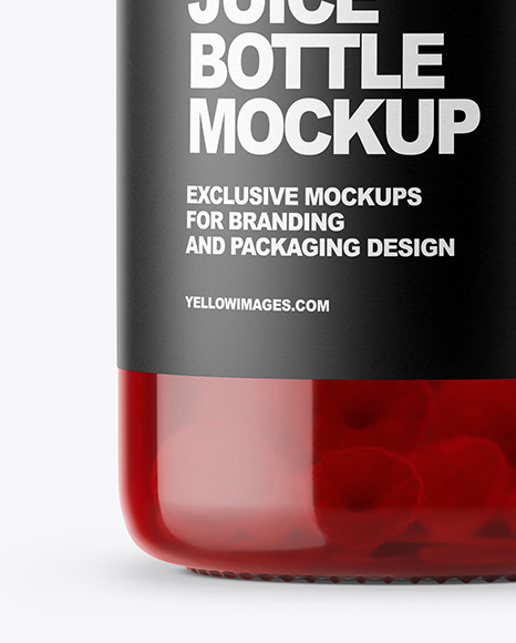 Raspberry Juice Bottle Mockup