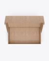 Opened Kraft Paper Box Mockup - Top View