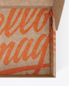 Opened Kraft Paper Box Mockup - Top View