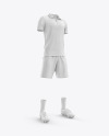 Men’s Full Soccer Kit with Open Collar mockup (Hero Shot)