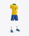 Men’s Full Soccer Kit with Open Collar mockup (Hero Shot)