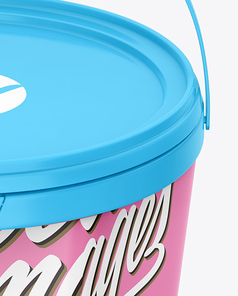 Glossy Ice Cream Bucket Mockup