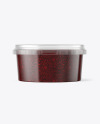 Plastic Container with Raspberry Jam Mockup