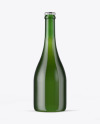 Green Glass Beer Bottle Mockup