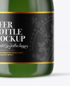 Green Glass Beer Bottle Mockup