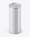 Metallic Drink Can w/ Matte Finish Mockup