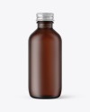 Frosted Amber Glass Bottle Mockup