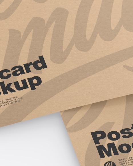 Kraft A5 Postcard Mockup