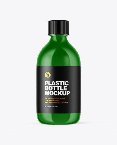 Glossy Plastic Oil Bottle Mockup