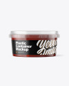 Plastic Container with Sauce Mockup