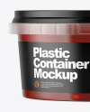 Plastic Container with Sauce Mockup