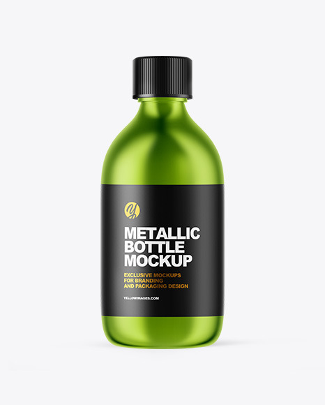 Metallic Oil Bottle Mockup - Frosted glass