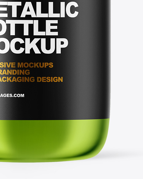 Metallic Oil Bottle Mockup