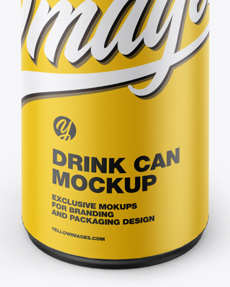 Matte Drink Can Mockup