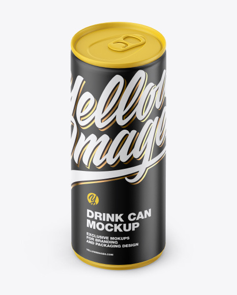 Matte Drink Can Mockup