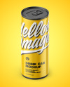 Glossy Drink Can Mockup