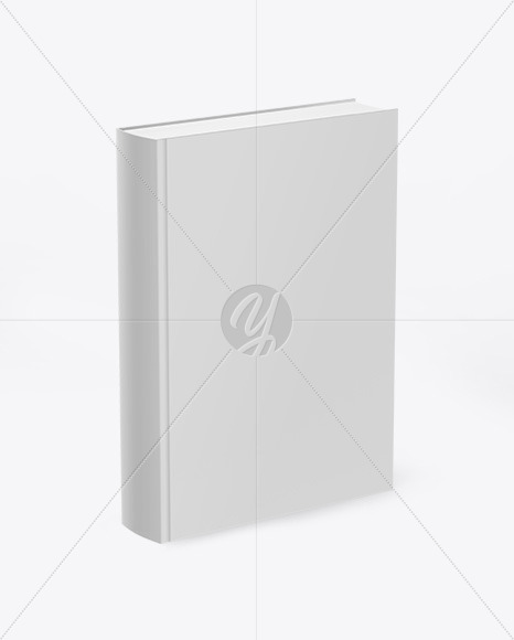 Book w/ Matte Cover Mockup - Half Side View