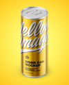 Glossy Metallic Drink Can Mockup