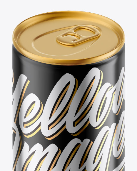 Glossy Metallic Drink Can Mockup