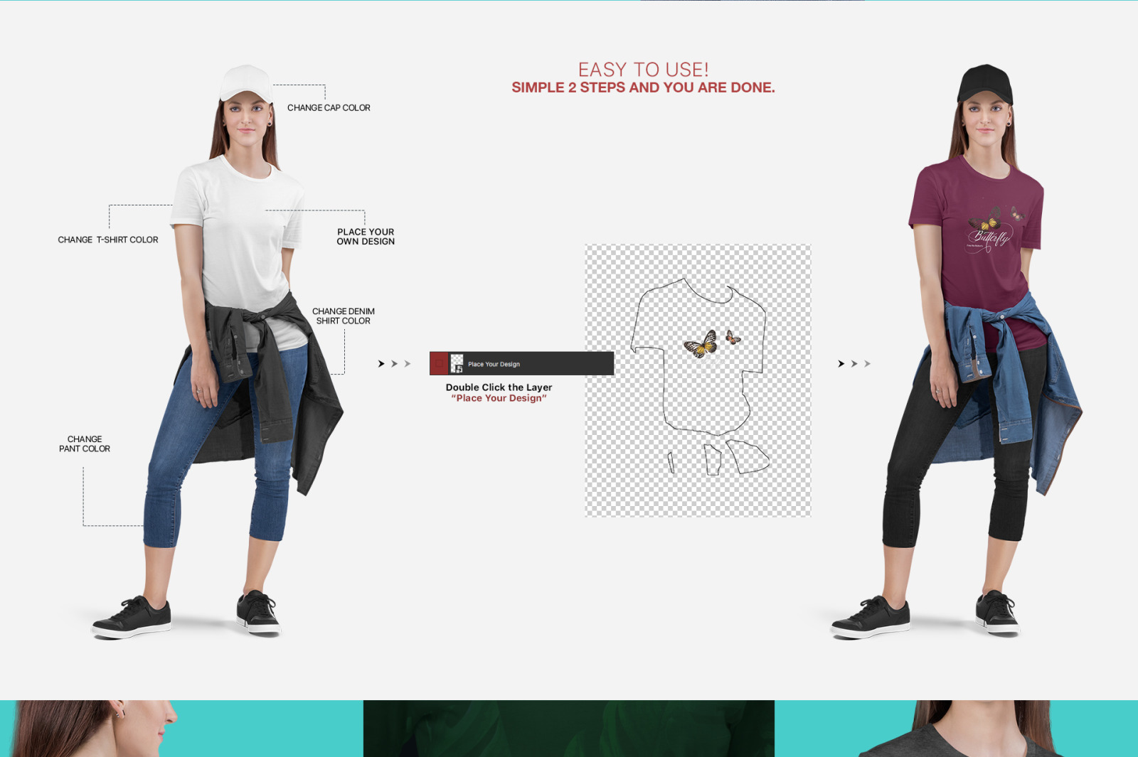 Women's Crew Neck T-Shirt Mockup Women's Crew Neck T-Shirt Mockup