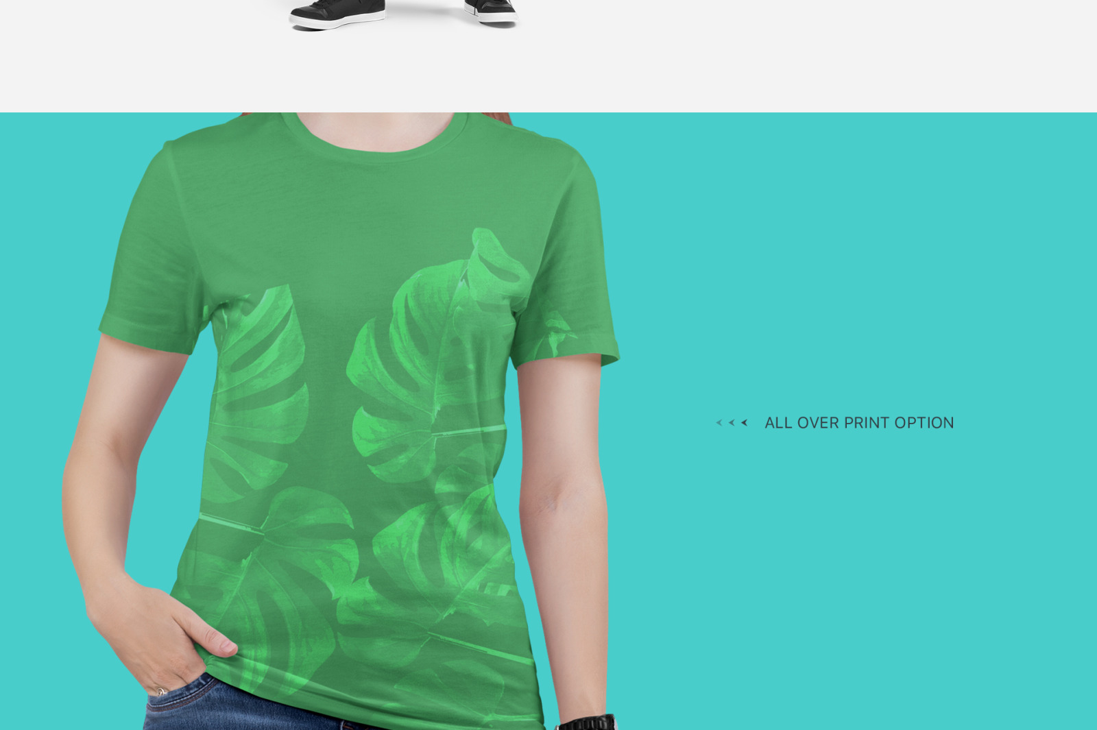 Women's Crew Neck T-Shirt Mockup Women's Crew Neck T-Shirt Mockup