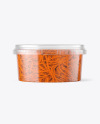 Plastic Container with Carrot Mockup