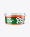 Plastic Container with Carrot Mockup