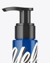 Glossy Cosmetic Bottle with Pump Mockup