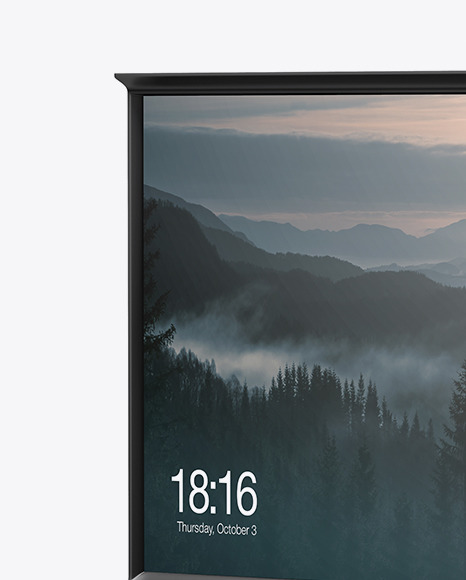 Samsung The Serif TV Mockup - Half Side View