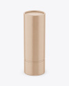 Kraft Paper Tube Mockup - Front View (High-Angle Shot)