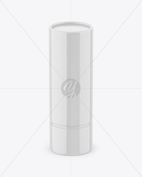 Glossy Paper Tube Mockup - Front View (High-Angle Shot)