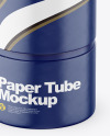 Matte Paper Tube Mockup - Front View (High-Angle Shot)