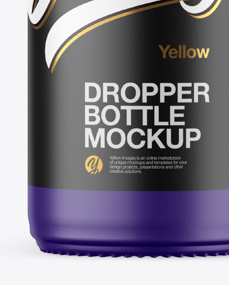 Matte Dropper Bottle Mockup