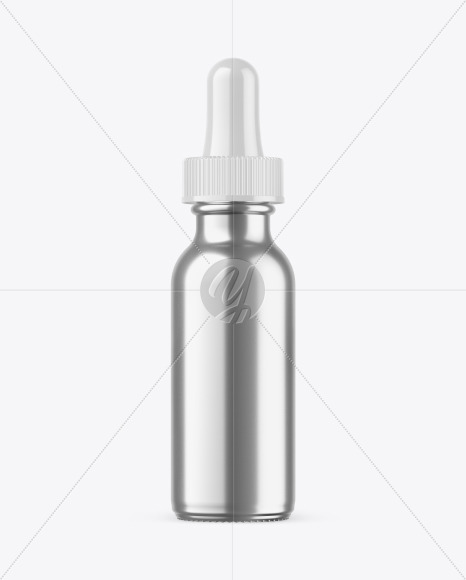 Metallized Dropper Bottle Mockup