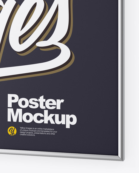 Metallic Frame Poster Mockup