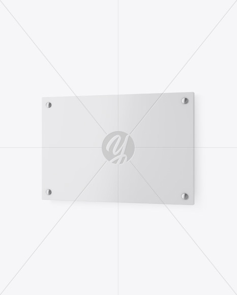 Glossy Nameplate Mockup