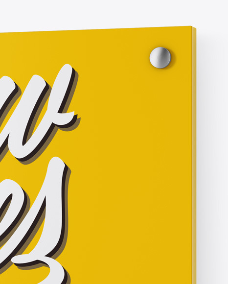 Glossy Nameplate Mockup