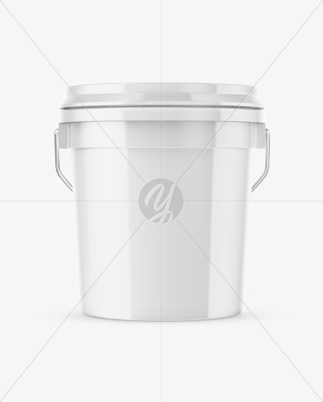 Glossy Paint Bucket Mockup