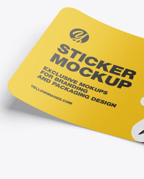 Matte Sticker Mockup