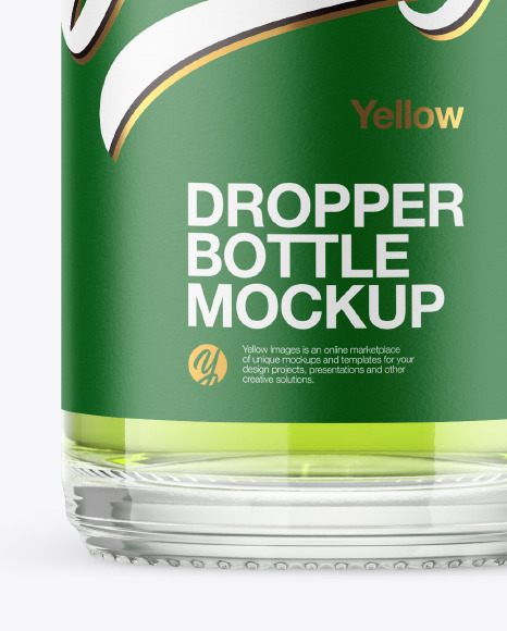 Clear Glass Dropper Bottle Mockup