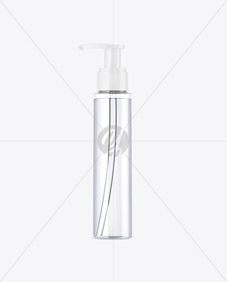 Clear Bottle with Pump Mockup