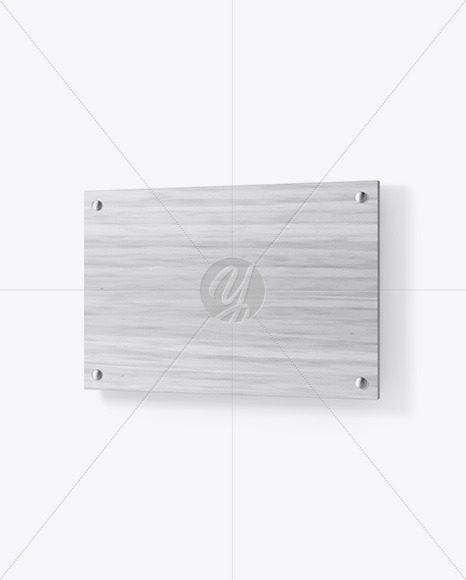 Wooden Nameplate Mockup