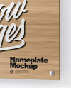 Wooden Nameplate Mockup